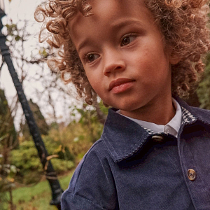 Рубашка-овершот вельветовая Flöss "Billie New Navy", ночное море